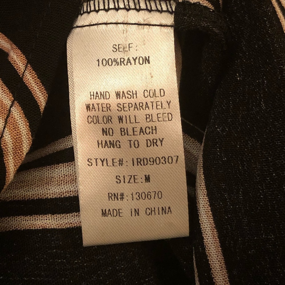 INA🛍 Black Striped Jumpsuit, Size:M - Picture 6 of 6